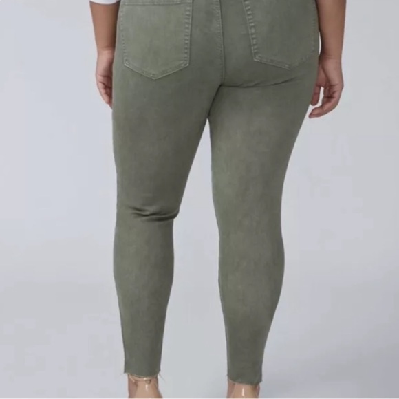 Lane Bryant Super Stretch Ankle Jeans 18 Green - Picture 2 of 9